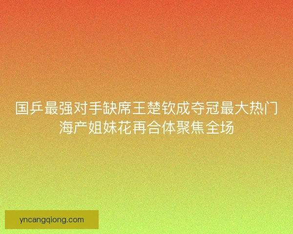国乒最强对手缺席王楚钦成夺冠最大热门海产姐妹花再合体聚焦全场