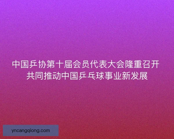 中国乒协第十届会员代表大会隆重召开 共同推动中国乒乓球事业新发展 中国乒协第十届会员代表大会隆重召开 共同推动中国乒乓球事业新发展